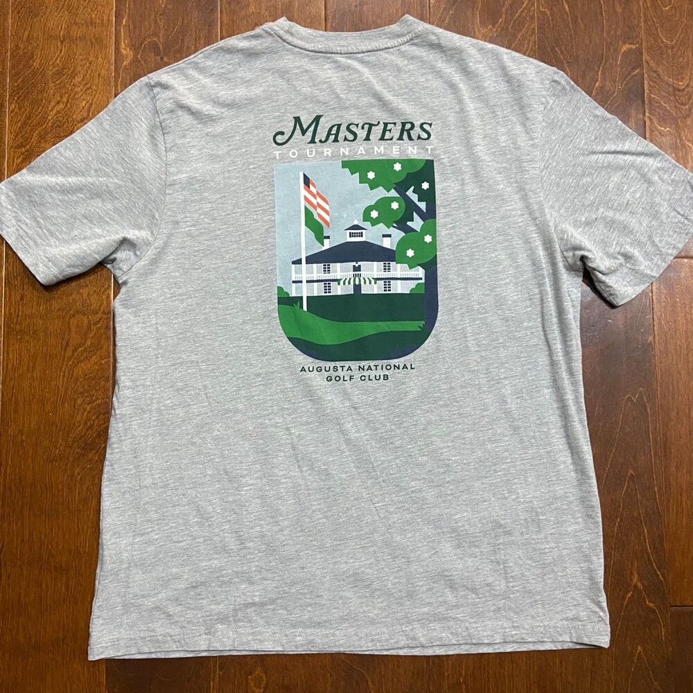 Masters Tournament Augusta National Golf Club Gray T-Shirt Men's Size Large - Picture 4 of 8